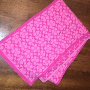 Pink coach scarf